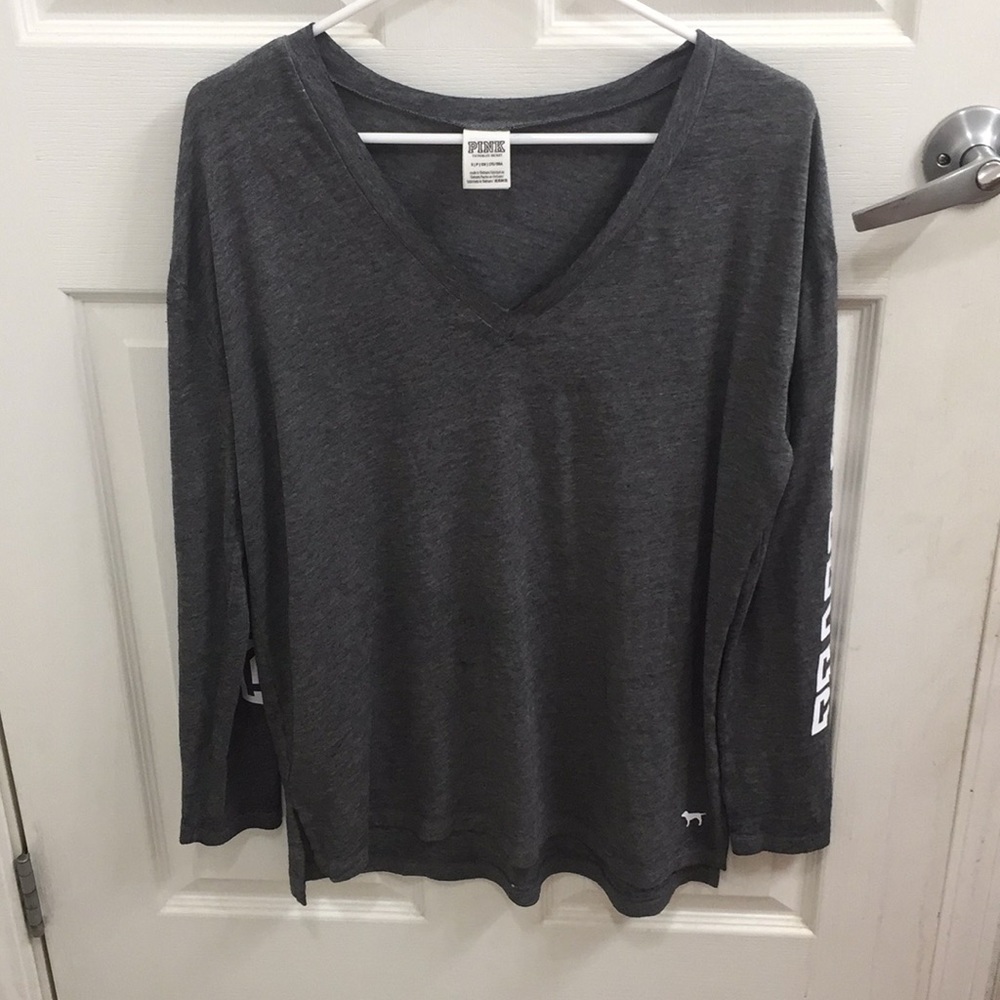 Dark grey pink shirt